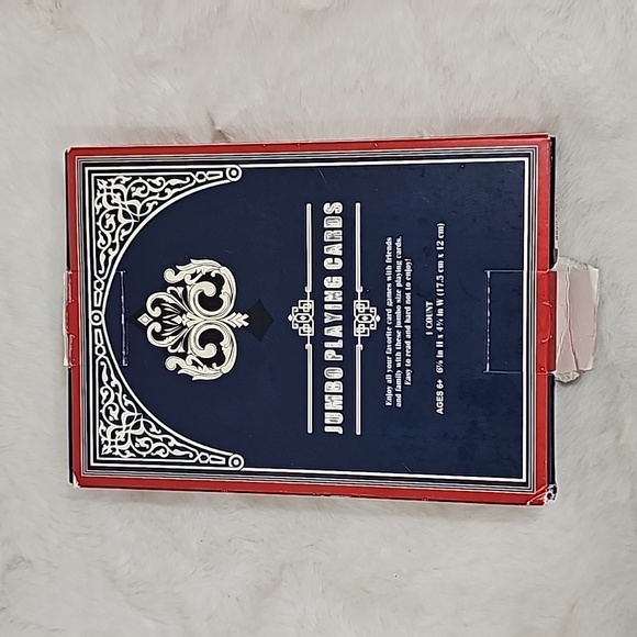 Jumbo Playing Cards 6⅞ H x 4¾ W - Picture 3 of 4